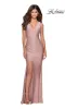 La Femme Strappy-Back Ruched Long Prom Dress 28677 sold by PromGirl