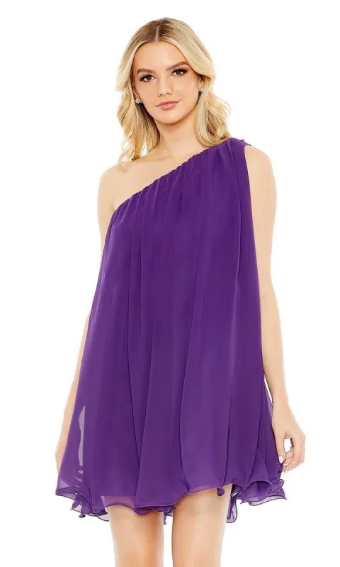 Purple Flowy Shift Party Dress 55951 by Mac Duggal sold by PromGirl