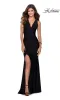 La Femme Strappy-Back Ruched Long Prom Dress 28677 sold by PromGirl