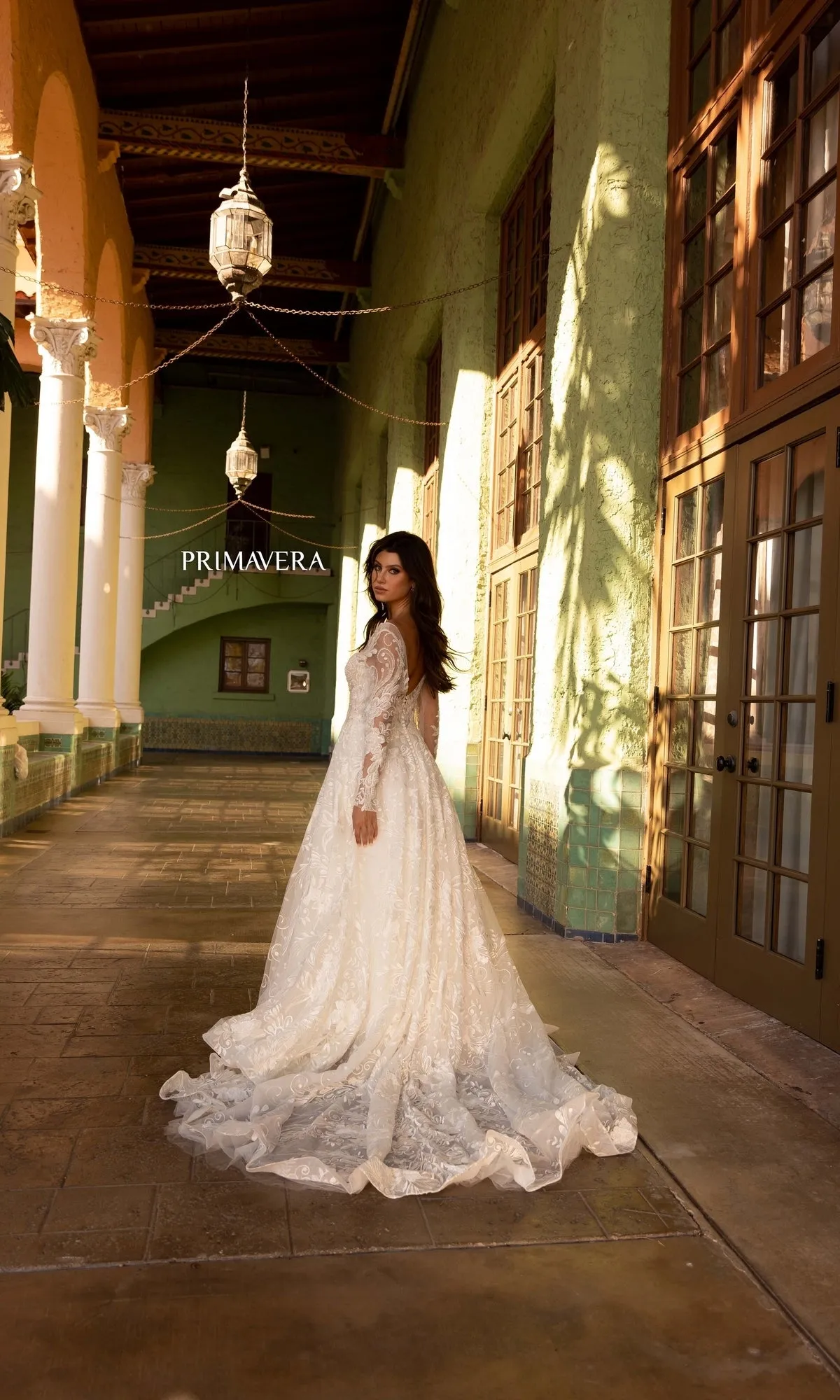 Long Wedding Dress 11136 by Primavera sold by PromGirl product image thumbnail 3