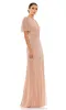 Flutter-Sleeve Long Formal Dress: Mac Duggal 35109 sold by PromGirl