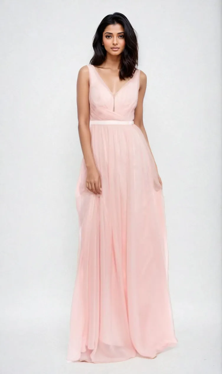 Deep V-Back Long A-Line Prom Dress: Chicas C7818 sold by PromGirl