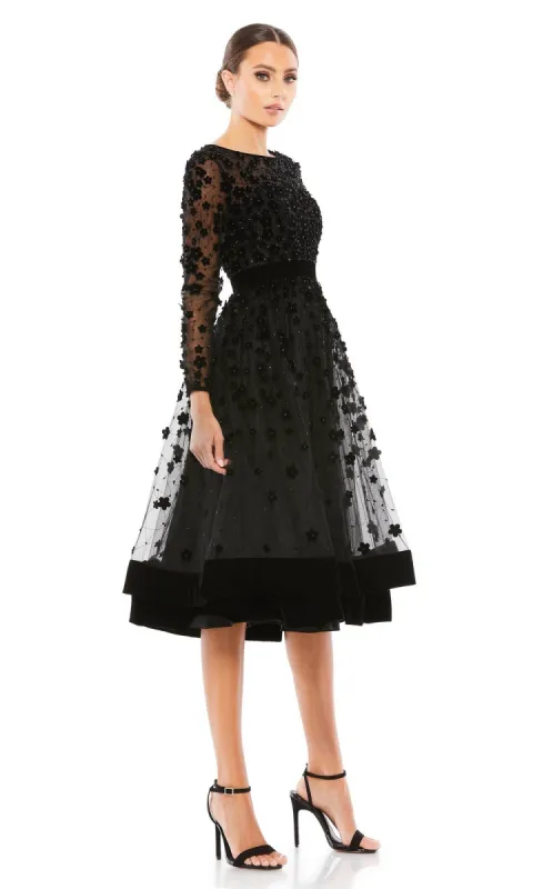 Knee-Length Wedding-Guest Dress: Mac Duggal 67007 sold by PromGirl