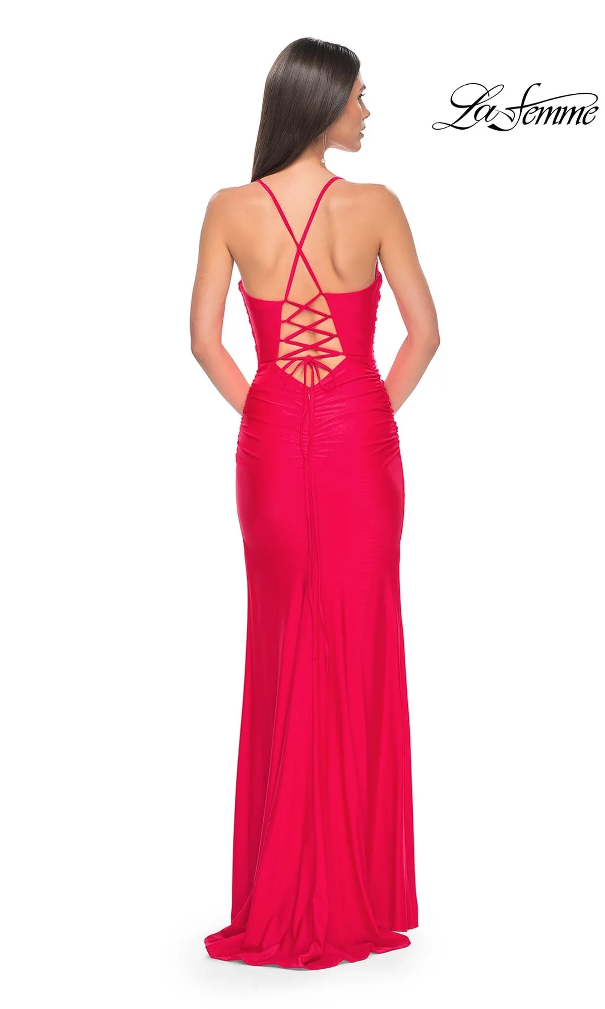 La Femme Corset-Back Long Prom Dress 31131 sold by PromGirl product image thumbnail 2