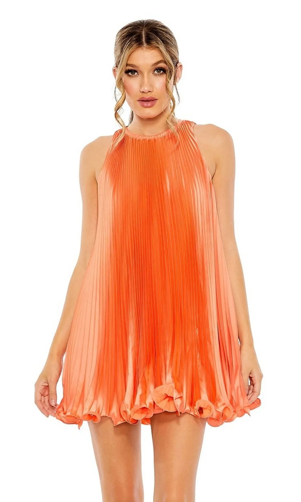 Short Pleated Semi-Formal Dress: Mac Duggal 49636 sold by PromGirl product image thumbnail 4