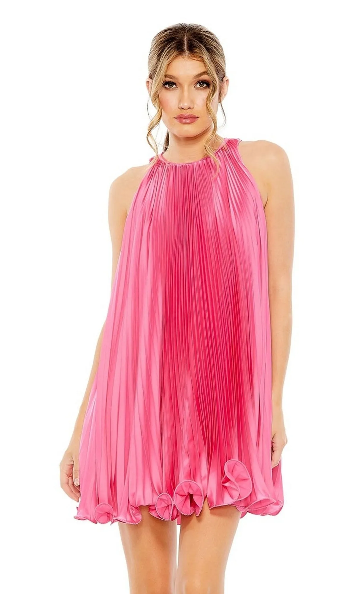 Short Pleated Semi-Formal Dress: Mac Duggal 49636 sold by PromGirl product image thumbnail 3