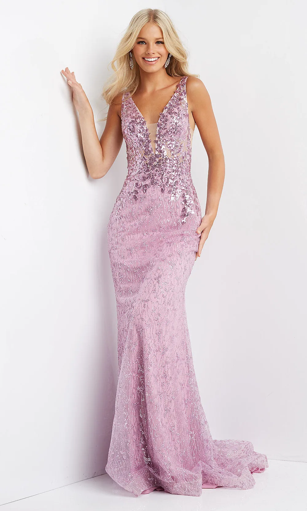 JVN by Jovani Long Sequin Prom Dress sold by PromGirl product image thumbnail 3