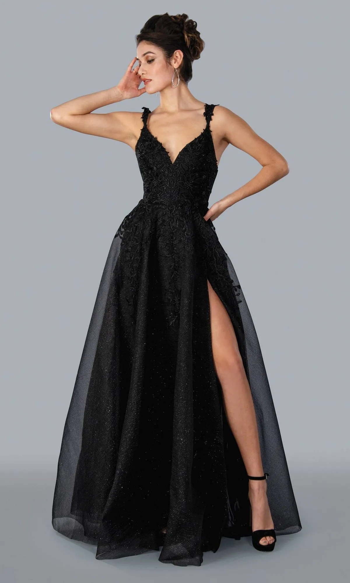 Embroidered-Lace Long A-Line Prom Ball Gown 20058 sold by PromGirl