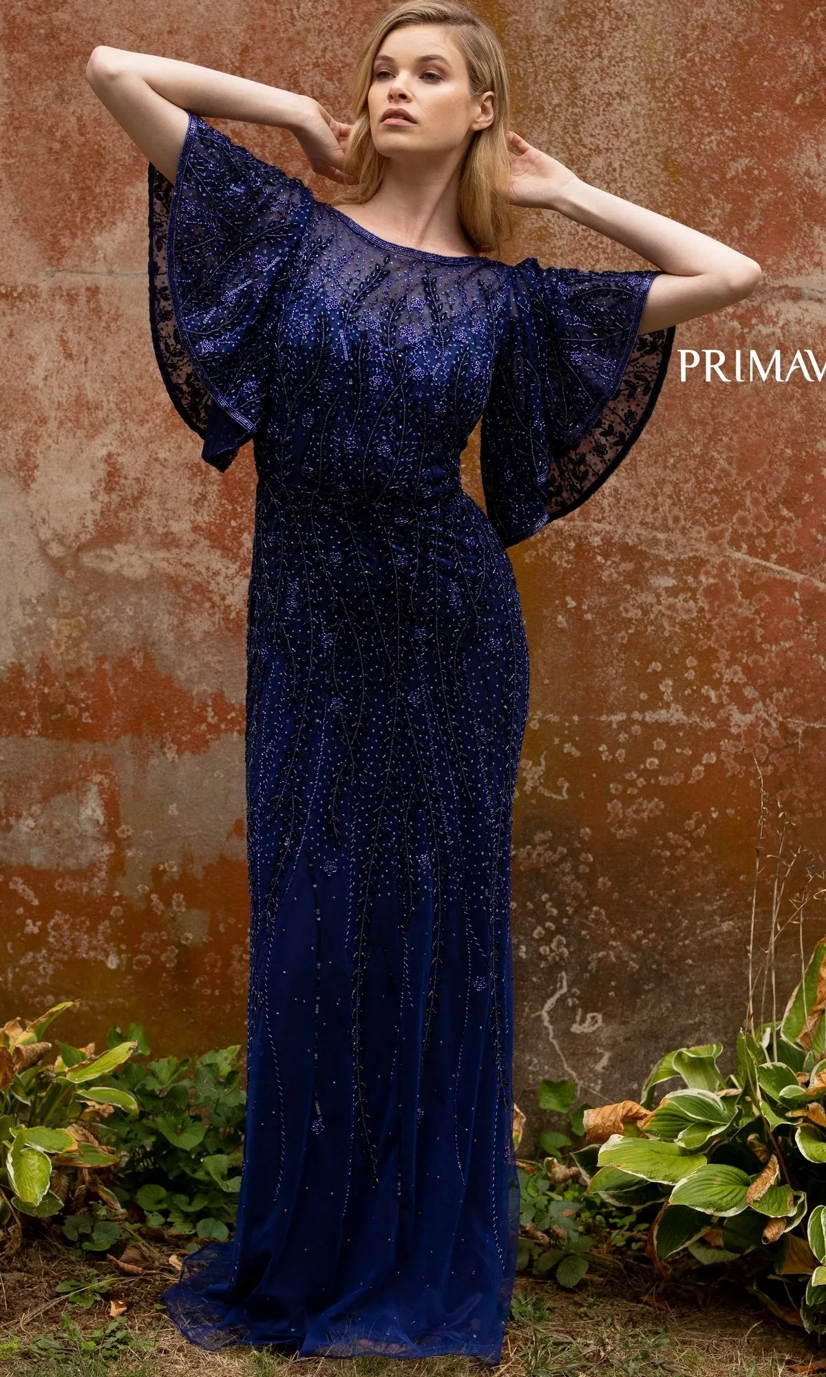 Short-Sleeve Beaded Long Prom Dress 3681 sold by PromGirl product image thumbnail 4