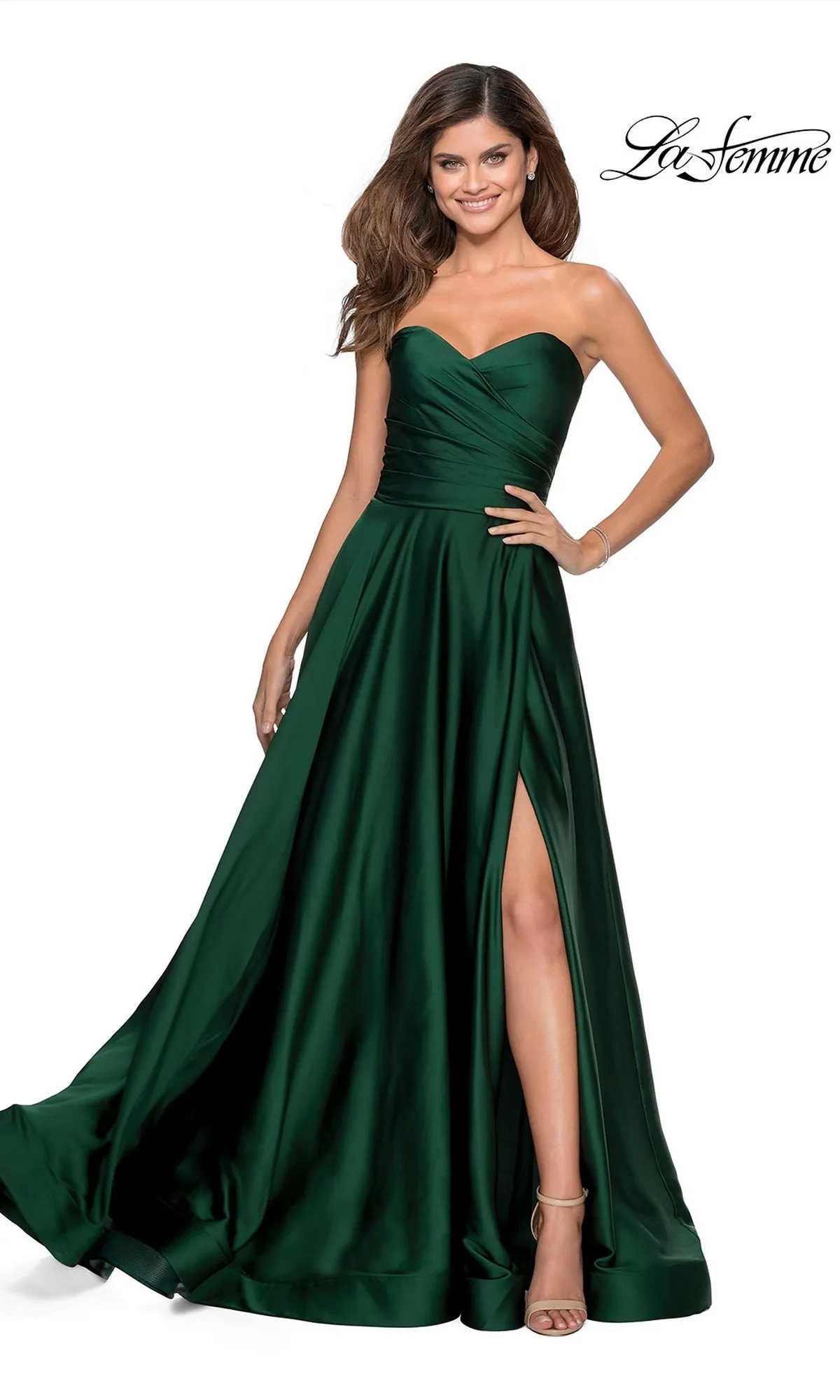 La Femme Strapless Long A-Line Prom Dress 28608 sold by PromGirl product image thumbnail 4