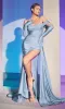 Gloved Off-Shoulder Long Glitter Prom Dress CD988 sold by PromGirl