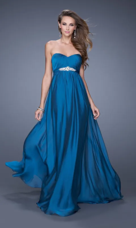 Empire-Waist La Femme Strapless Prom Dress 20625 sold by PromGirl