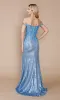 Sheer-Corset Long Sequin Prom Dress: Poly USA 9398 sold by PromGirl