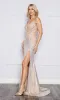 Sheer-Corset Long Sequin Prom Dress: Poly USA 9398 sold by PromGirl