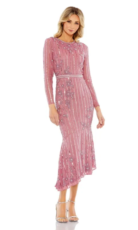 Midi Sequin Wedding Guest Dress: Mac Duggal 93627 sold by PromGirl