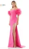 Feather Sleeve Strapless Long Gala Dress 3250 sold by PromGirl