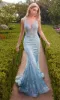 Long Glitter-Lace Prom Dress: Andrea and Leo A1252 sold by PromGirl
