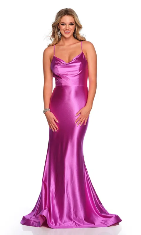 Magenta Pink Dave and Johnny Long Prom Dress 11291 sold by PromGirl