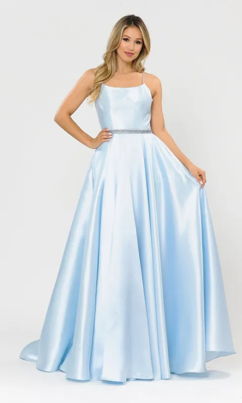 Scoop-Neck Long A-Line Prom Dress with Pockets 8684 sold by PromGirl