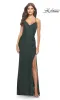 Lace-Up Long Ruched Prom Dress: La Femme 31572 sold by PromGirl