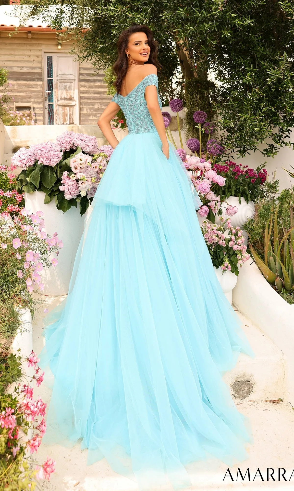 Beaded-Bodice Long A-Line Prom Dress: Amarra 94038 sold by PromGirl product image thumbnail 2