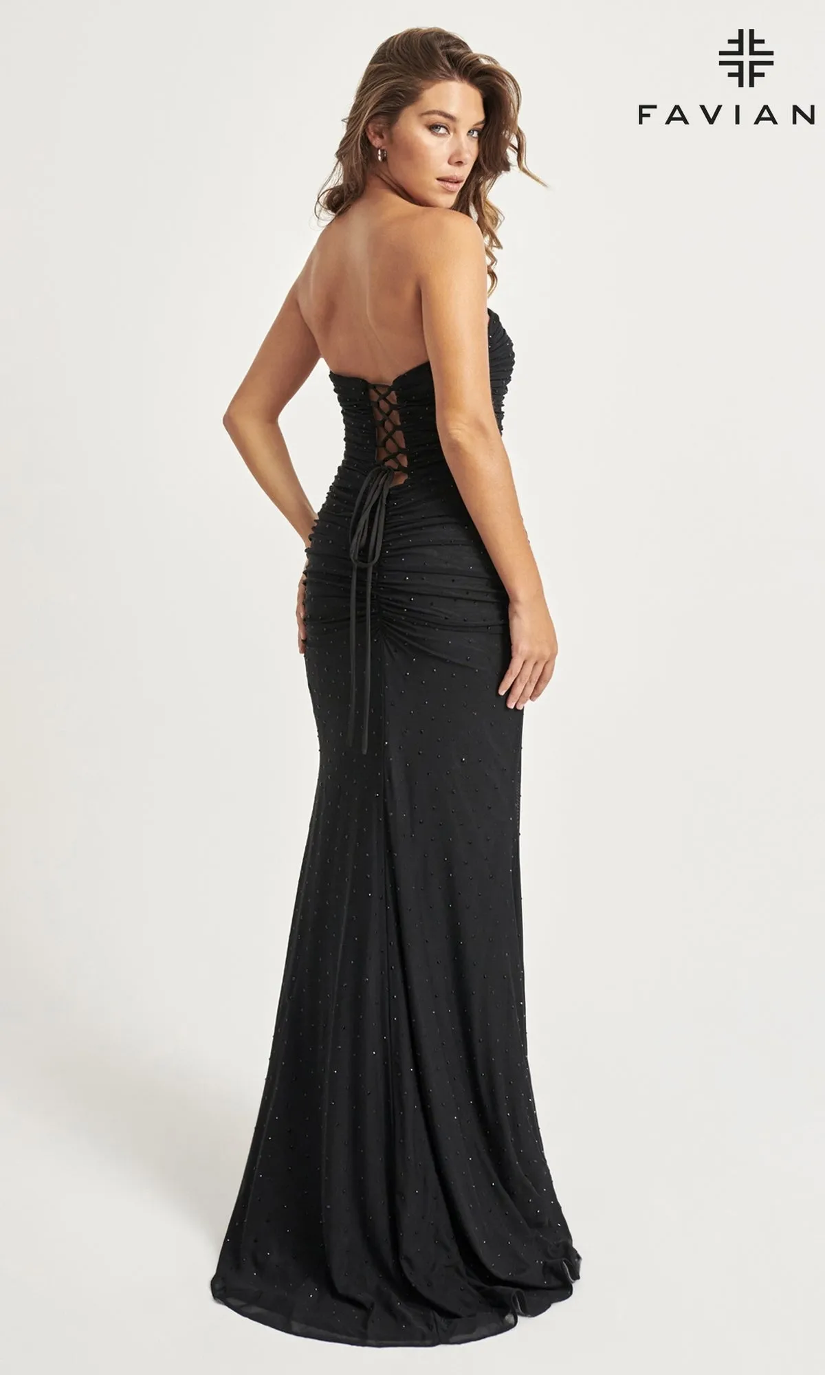 Faviana Corset Long Strapless Prom Dress 11040 sold by PromGirl product image thumbnail 2