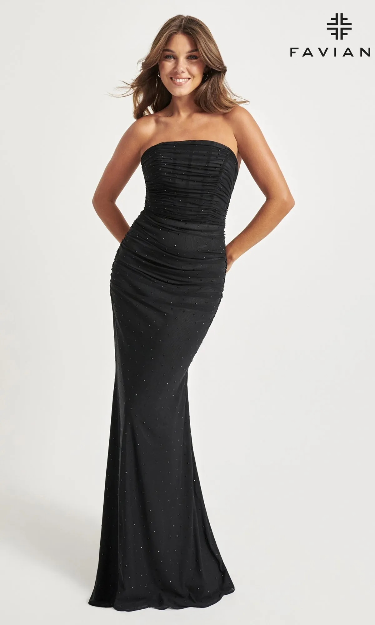 Faviana Corset Long Strapless Prom Dress 11040 sold by PromGirl product image thumbnail 4