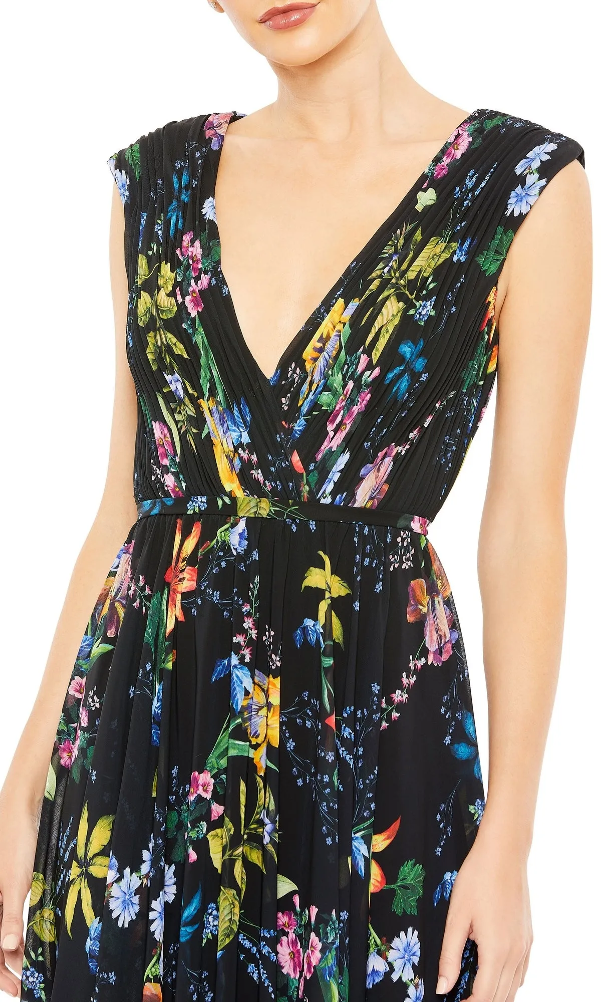 Long Floral-Print Formal Dress: Mac Duggal 55829 sold by PromGirl product image thumbnail 5