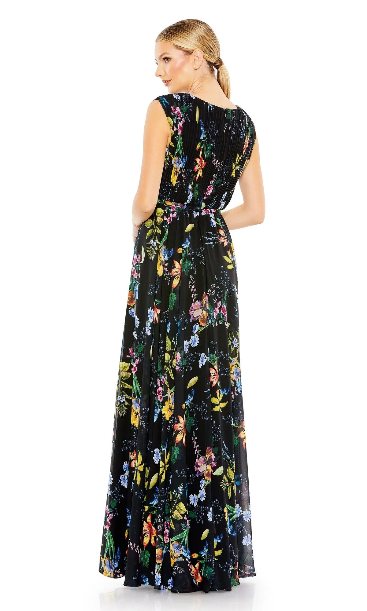 Long Floral-Print Formal Dress: Mac Duggal 55829 sold by PromGirl product image thumbnail 2