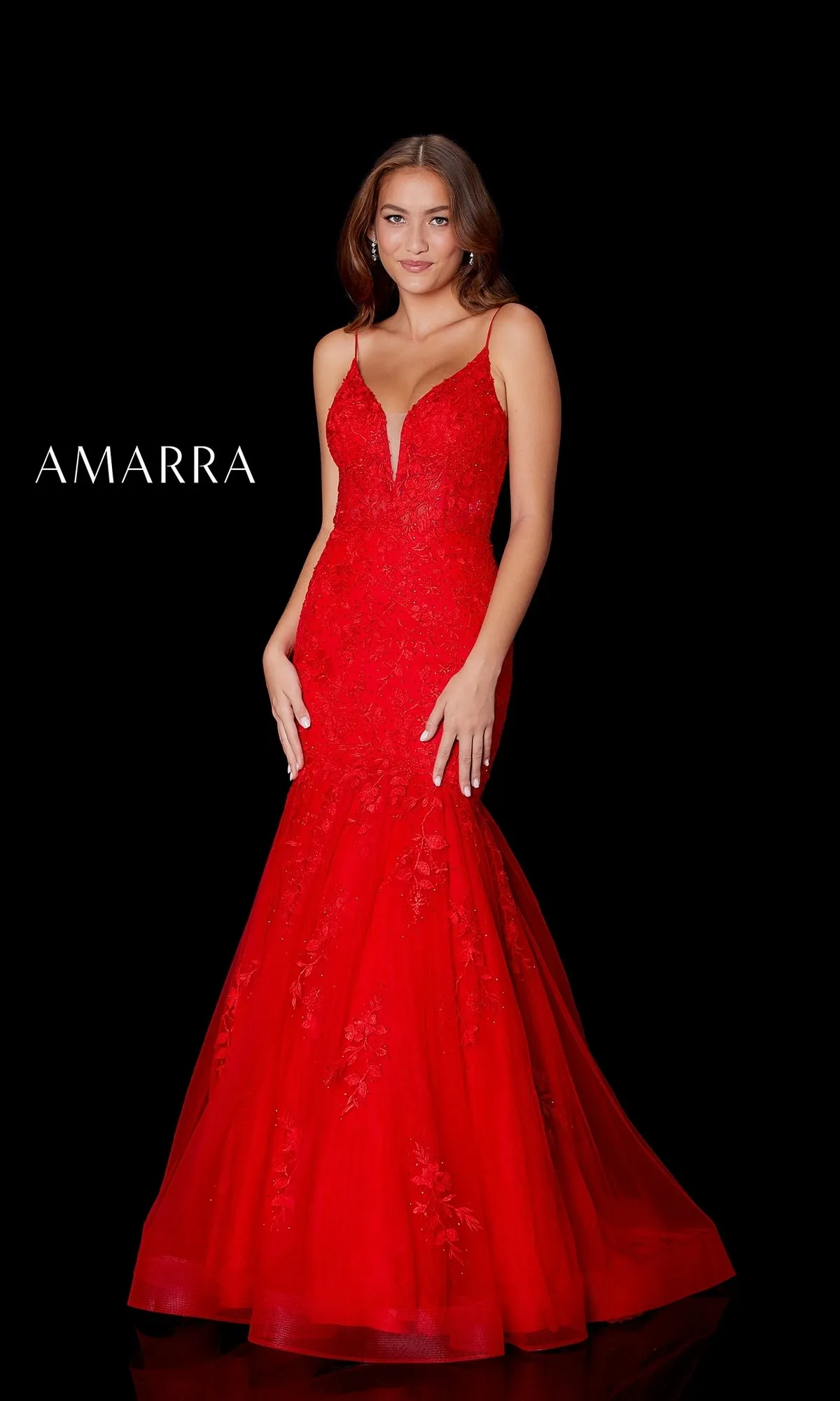Amarra 87226 Long Lace Mermaid Prom Dress sold by PromGirl product image thumbnail 2