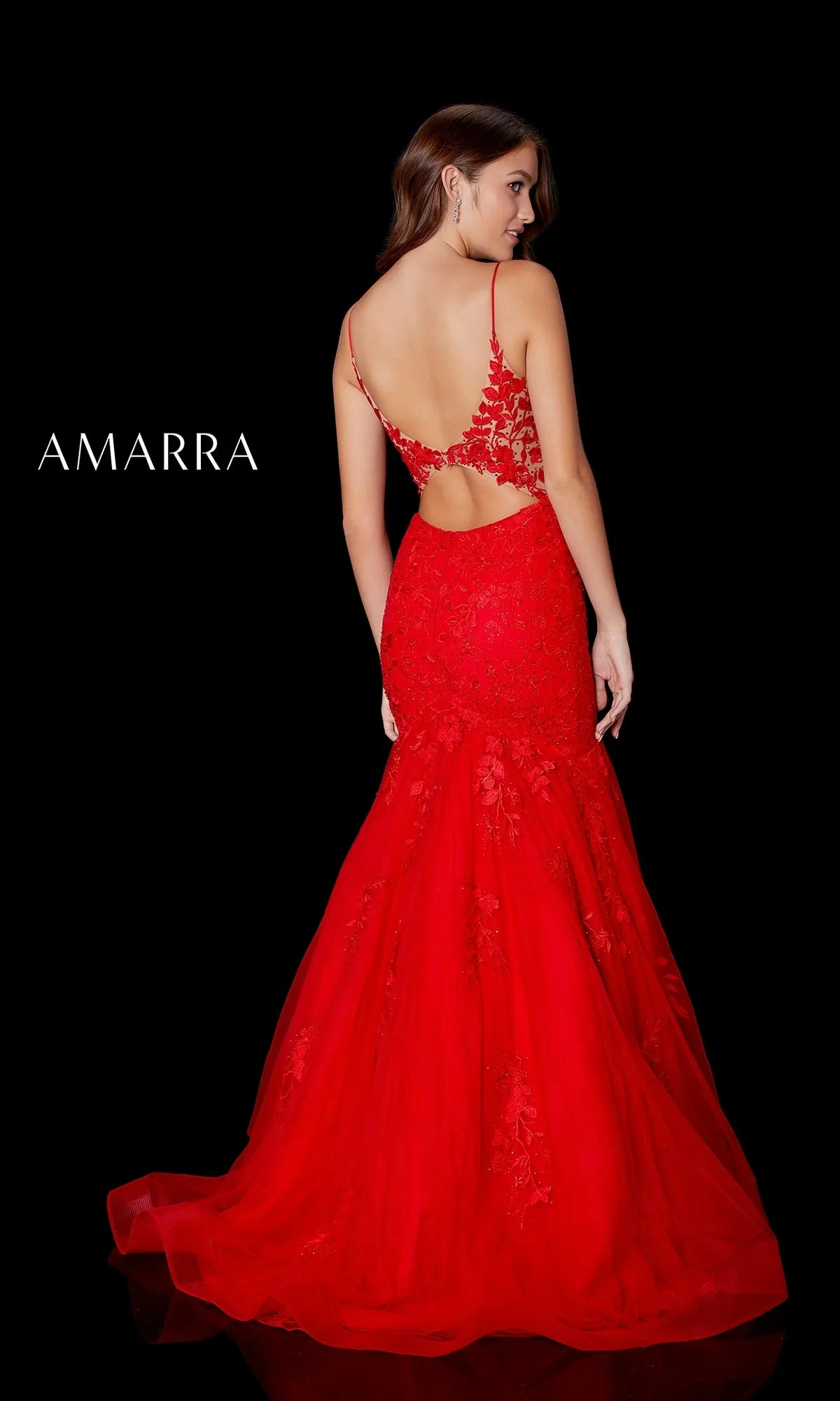 Amarra 87226 Long Lace Mermaid Prom Dress sold by PromGirl product image thumbnail 4