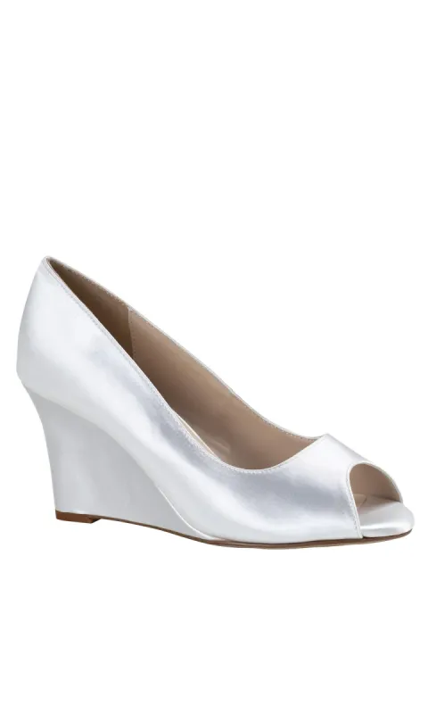 Nicole White Peep Toe 3in Prom Shoes 4588 sold by PromGirl