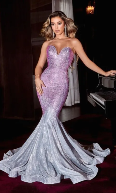 Long Ombre Prom Dress: Portia & Scarlett PS22508 sold by PromGirl