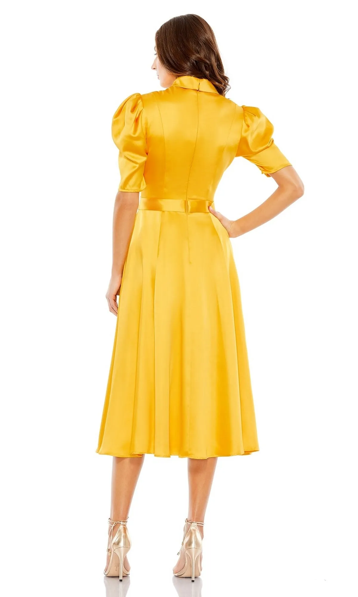 Short Sleeve Wedding Guest Dress: Mac Duggal 2628 sold by PromGirl product image thumbnail 5