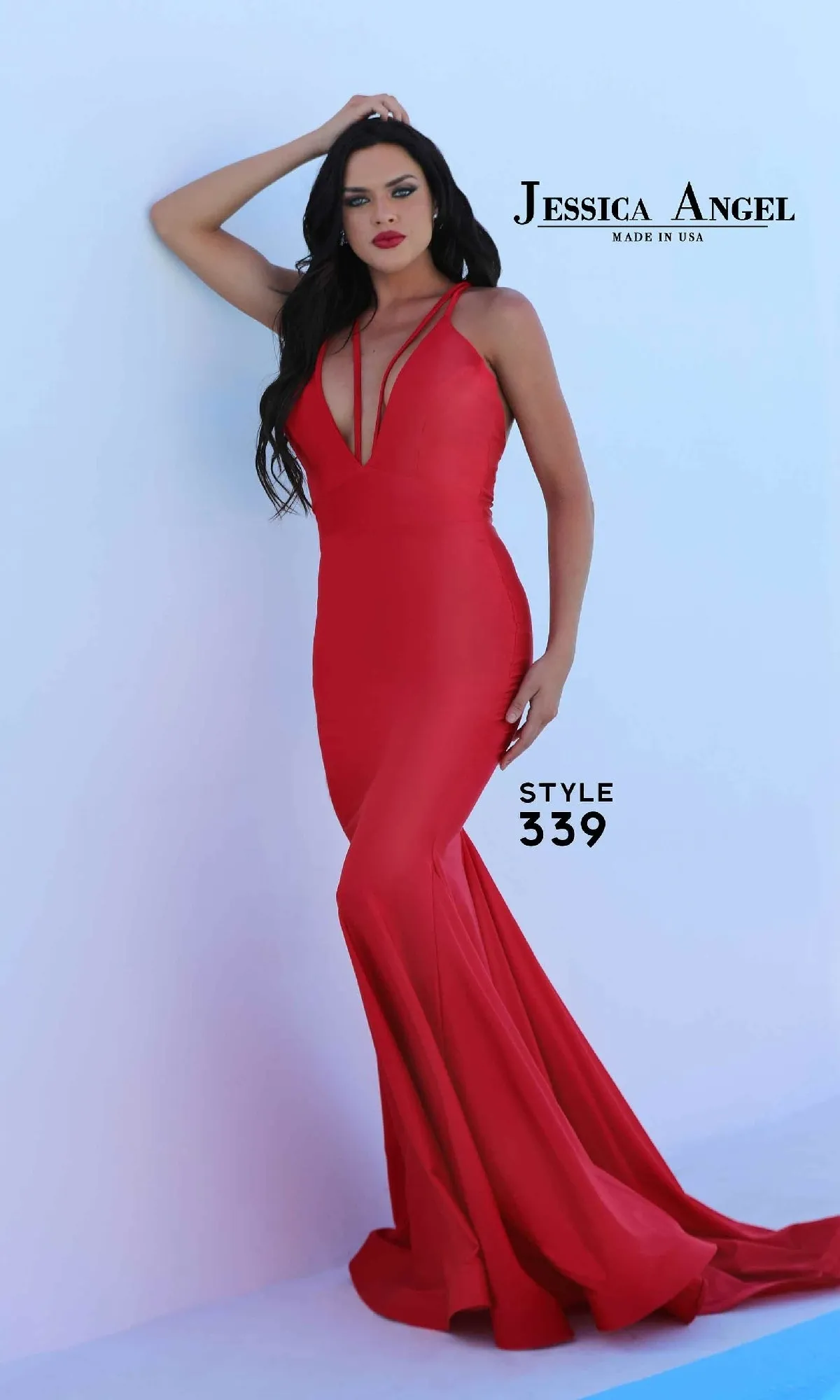 Deep V-Neck Long Prom Dress: Jessica Angel 339 sold by PromGirl
