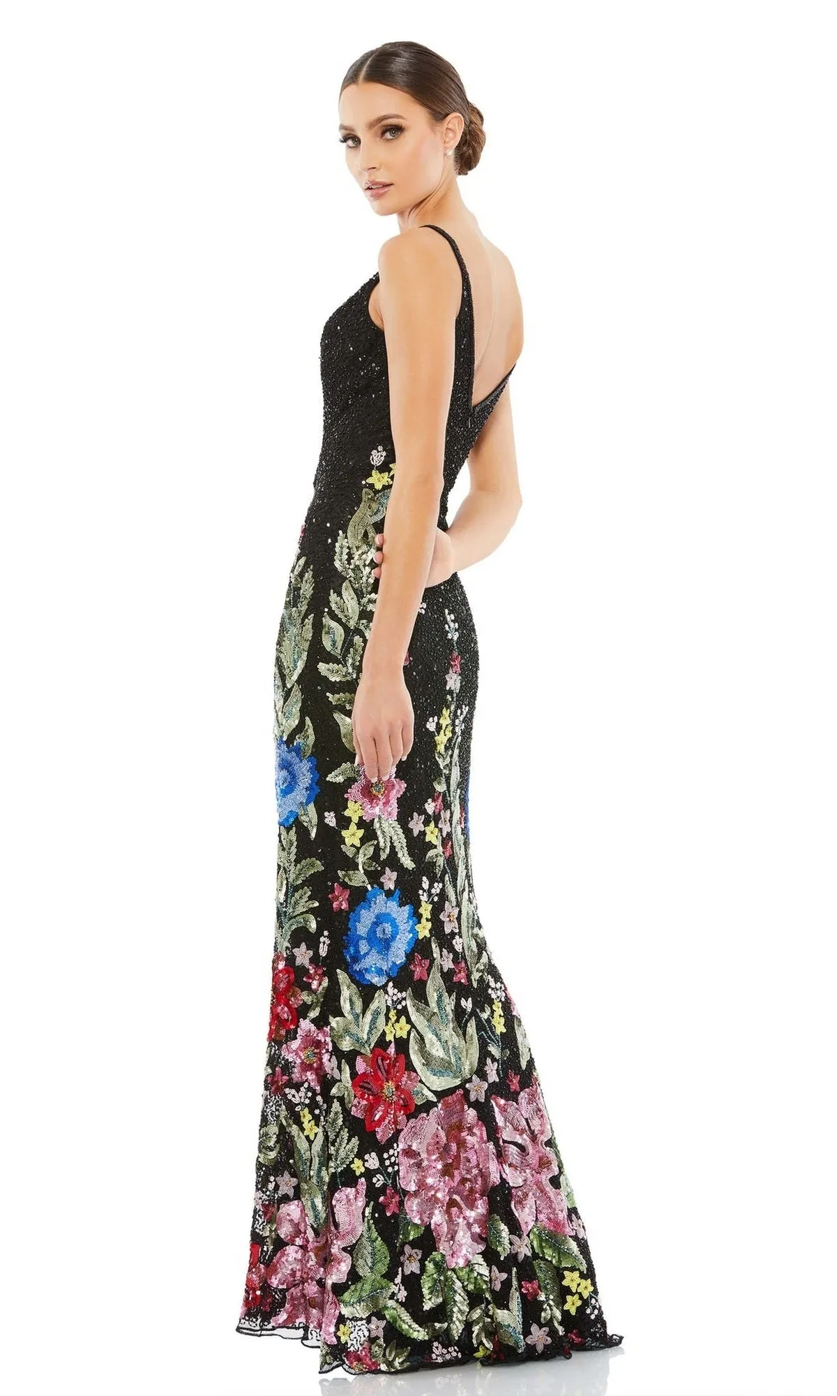 Long Beaded Floral Formal Dress: Mac Duggal 5475 sold by PromGirl product image thumbnail 2