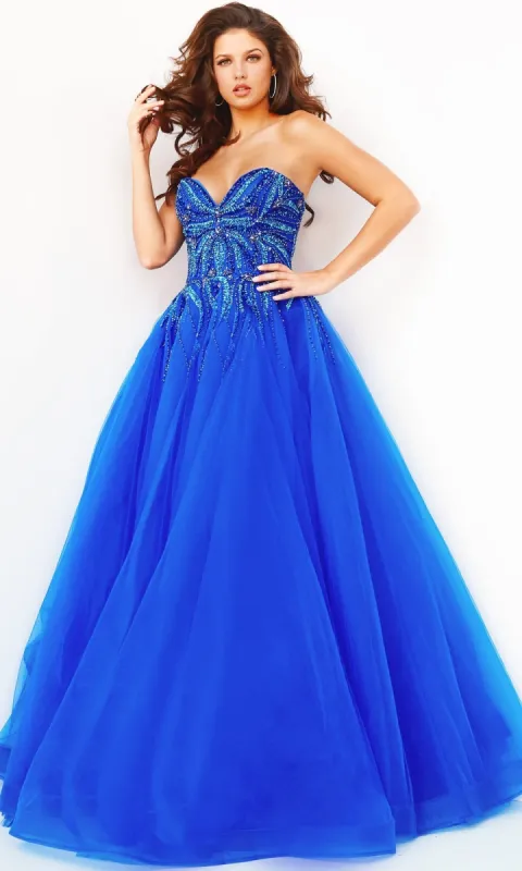Jovani Strapless Sweetheart Long Prom Gown 07946 sold by PromGirl
