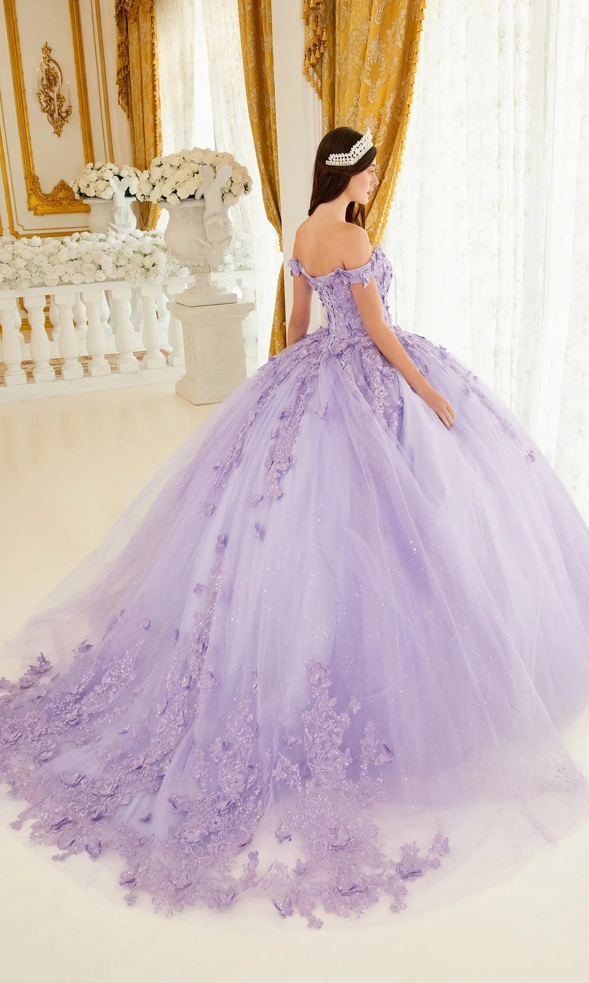 Ladivine 15709 Lavender Purple Quinceañera Dress sold by PromGirl product image thumbnail 2