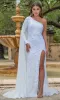 Shoulder-Drape Long Prom Dress: Ava Presley 28578 sold by PromGirl