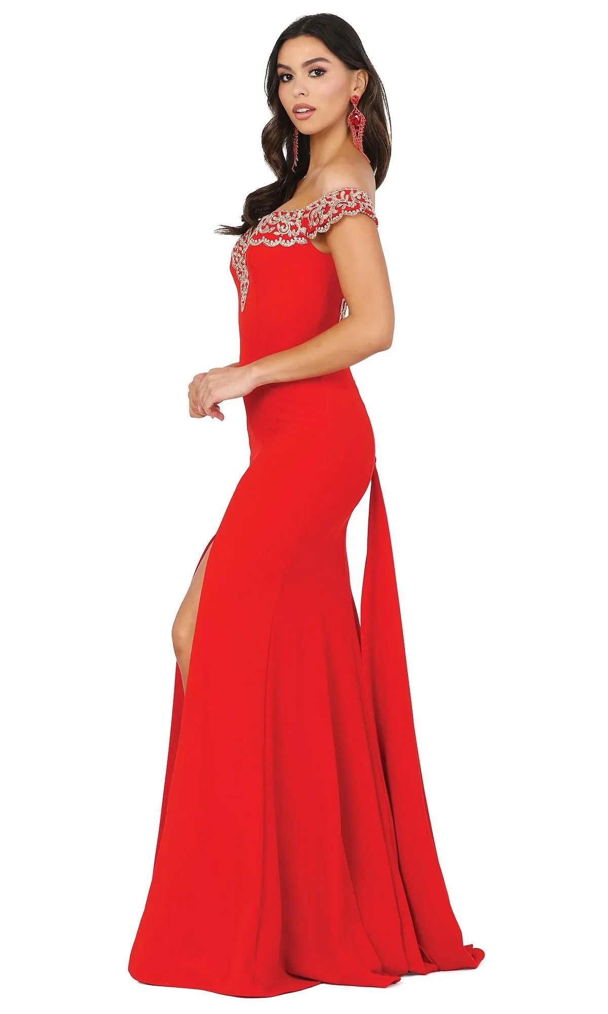 Embellished Off-the-Shoulder Long Prom Dress 4004 sold by PromGirl product image thumbnail 3