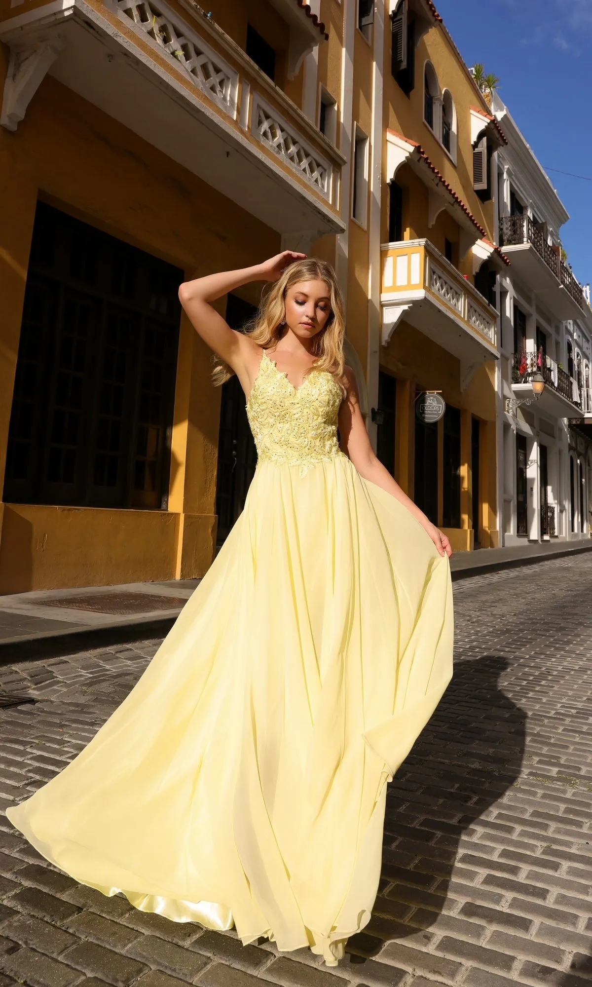 Long Pastel A-Line Prom Dress C1462 sold by PromGirl product image thumbnail 4