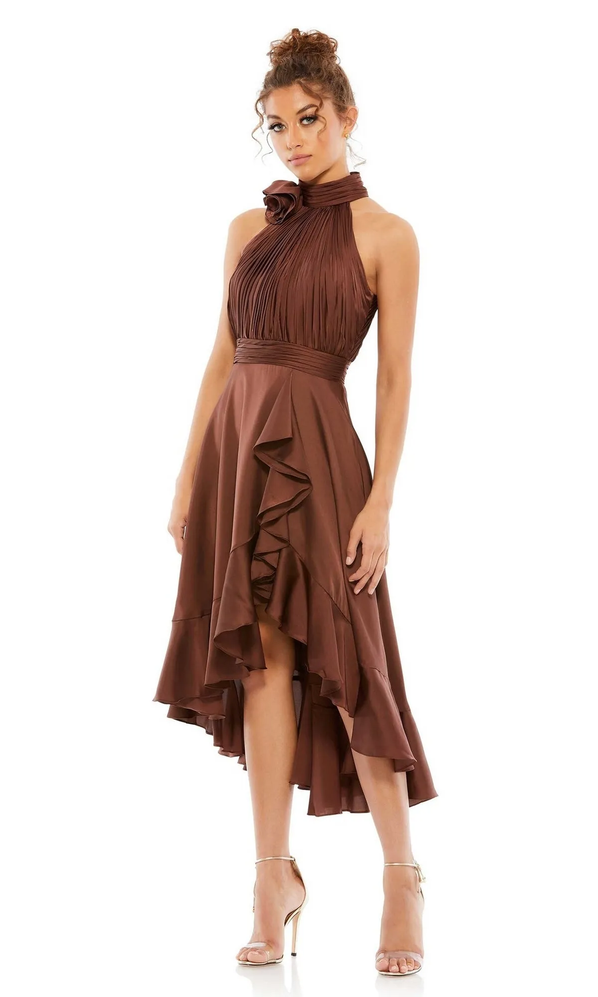 High-Low Wedding Guest Dress: Mac Duggal 49488 sold by PromGirl product image thumbnail 3