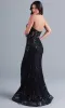 PromGirl Strapless Long Black Sequin Prom Dress sold by PromGirl