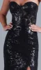 PromGirl Strapless Long Black Sequin Prom Dress sold by PromGirl