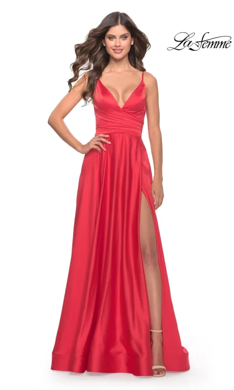 La Femme Bright Long A-Line Prom Dress 31121 sold by PromGirl