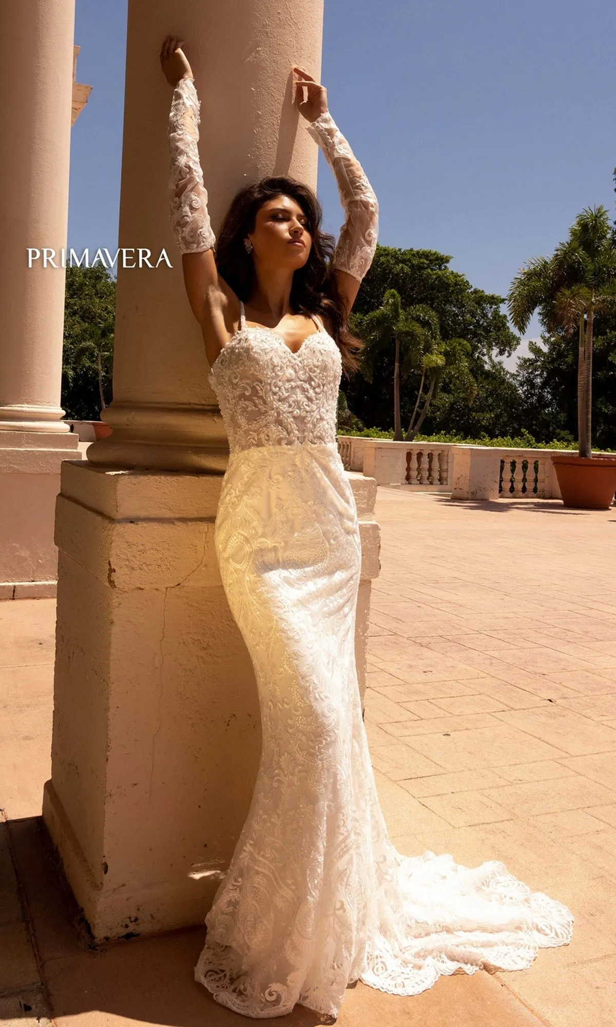 Long Wedding Dress 11131 by Primavera sold by PromGirl product image thumbnail 2