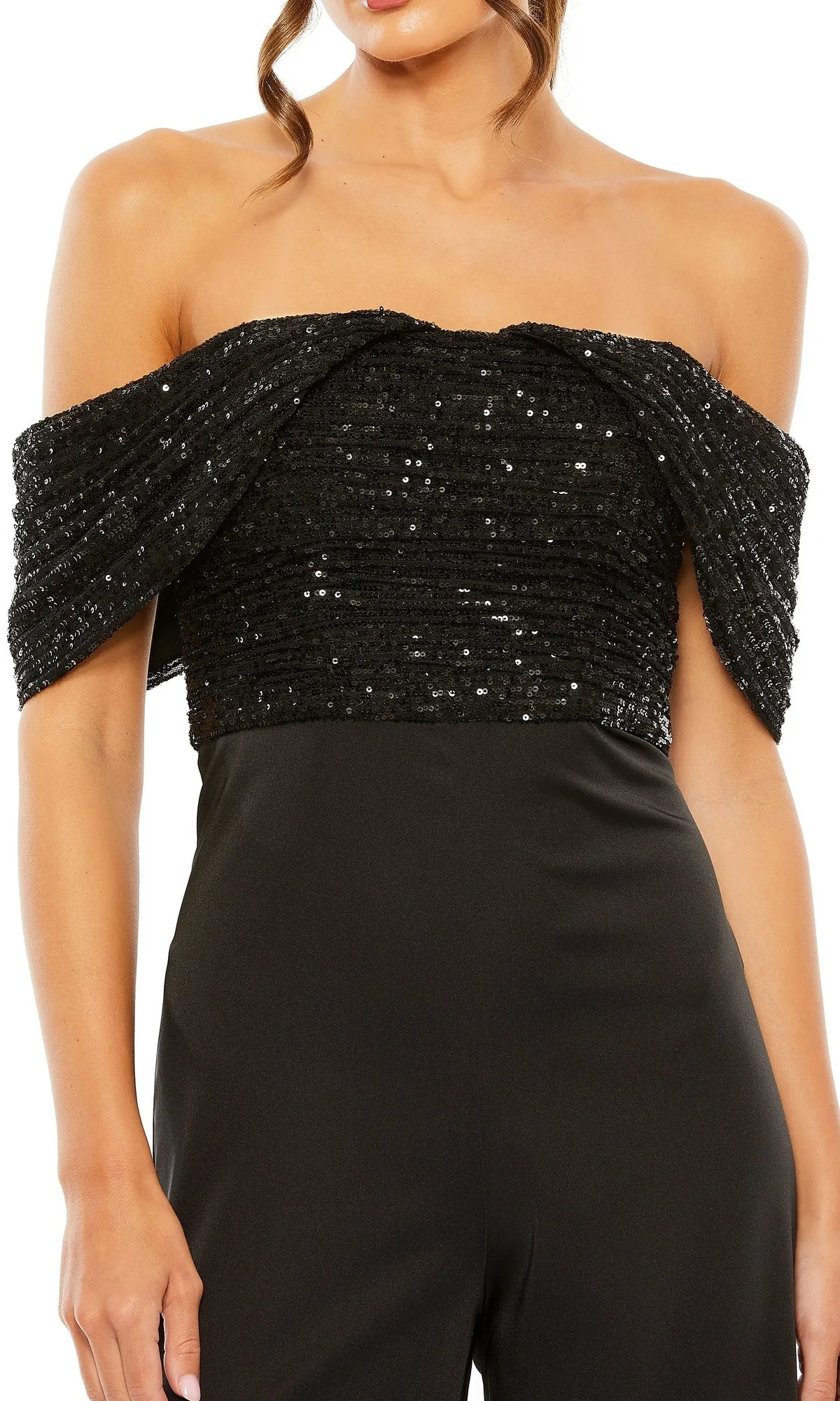 Black Formal Jumpsuit 11667 by Mac Duggal sold by PromGirl product image thumbnail 3