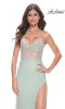 Sheer-Waist Long Beaded Prom Dress: La Femme 32435 sold by PromGirl