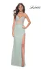 Sheer-Waist Long Beaded Prom Dress: La Femme 32435 sold by PromGirl