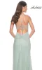 Sheer-Waist Long Beaded Prom Dress: La Femme 32435 sold by PromGirl